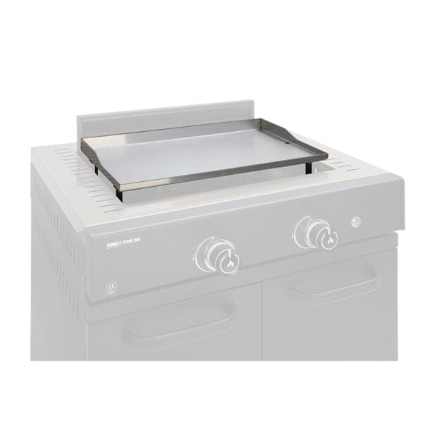 GRLLR GR-24-CON-STO-PL modul s pločom za kuhanje prikazan kao praktičan dodatak za pripremu jela u vanjskoj kuhinji.