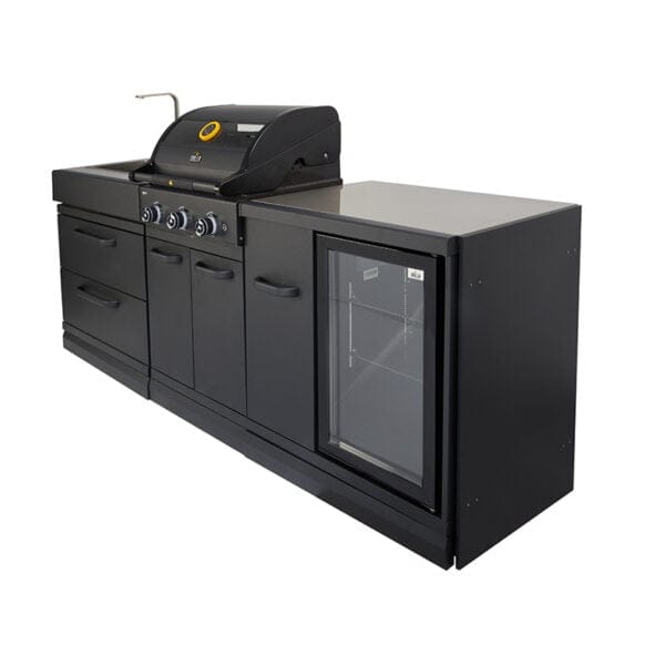 GRLLR GR-24-CON-SCP kutni modul prikazan kao funkcionalno rješenje za povezivanje elemenata u vanjskoj kuhinji.